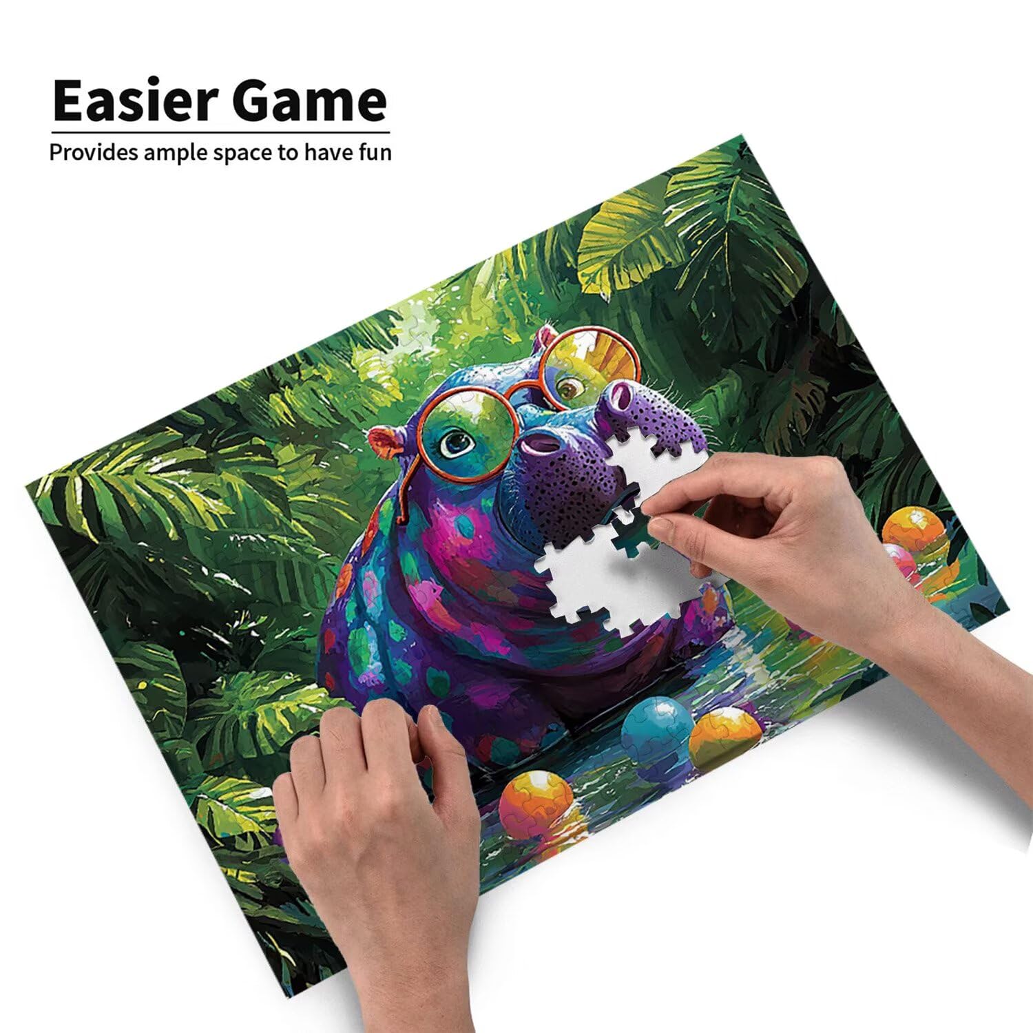 Puzzle 156 x 105 cm, 5000 sztuk puzzli dla dorosłych, prezent rocznicowy, prezent świąteczny, wystrój domu, zapobieganie degeneracji mózgu u osób starszych (koń dżungli) w-109