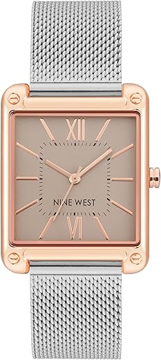 Nine West Women's Sunray Dial Mesh Bracelet Watch