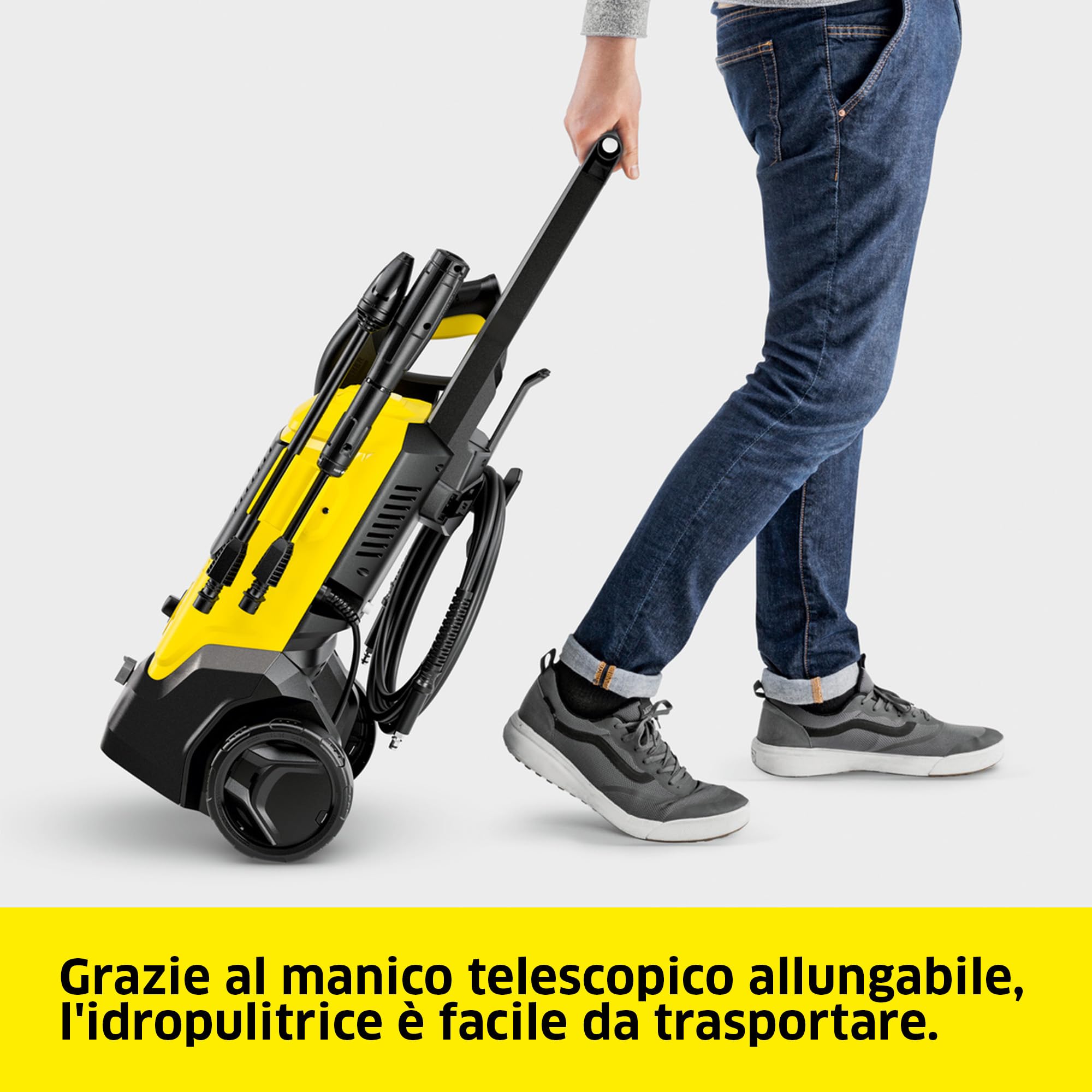 Kärcher Idropulitrice K 4 FJ Home, pressione: max. 130 bar, portata: 420 l/h, superficie: 30 m²/h, filtro acqua, peso: 5,7 kg, pistola ad alta pressione, ugello rotante e per schiuma, kit per la casa