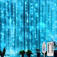 Vista 15 de suddus Luces de Cortina para Dormitorio, 90 Luces LED de Cadena Colgantes para Exteriores, Luces de Cortina de Hadas para Interiores para Navidad