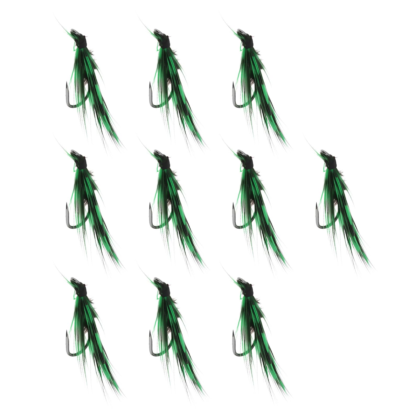 AS Axis Spindleon 10pcs 12# Diawl Bach Pearly Rib Nymph Trout Flies for Rainbow and Brown Trout Fishing