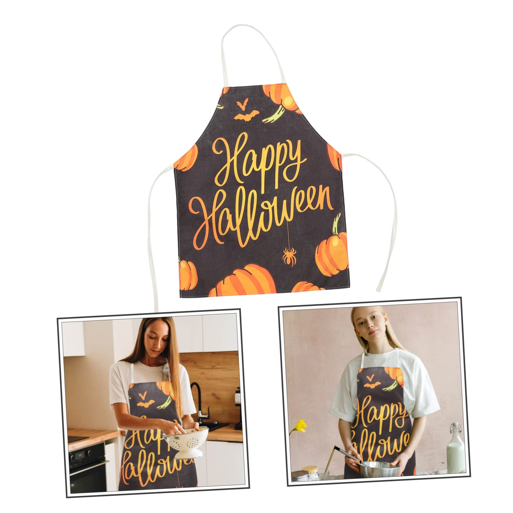 Ciieeo 5 Piezas delantal de halloween delantal de carnicero de de bistró halloween barbacoa doméstico para cocinar poliéster