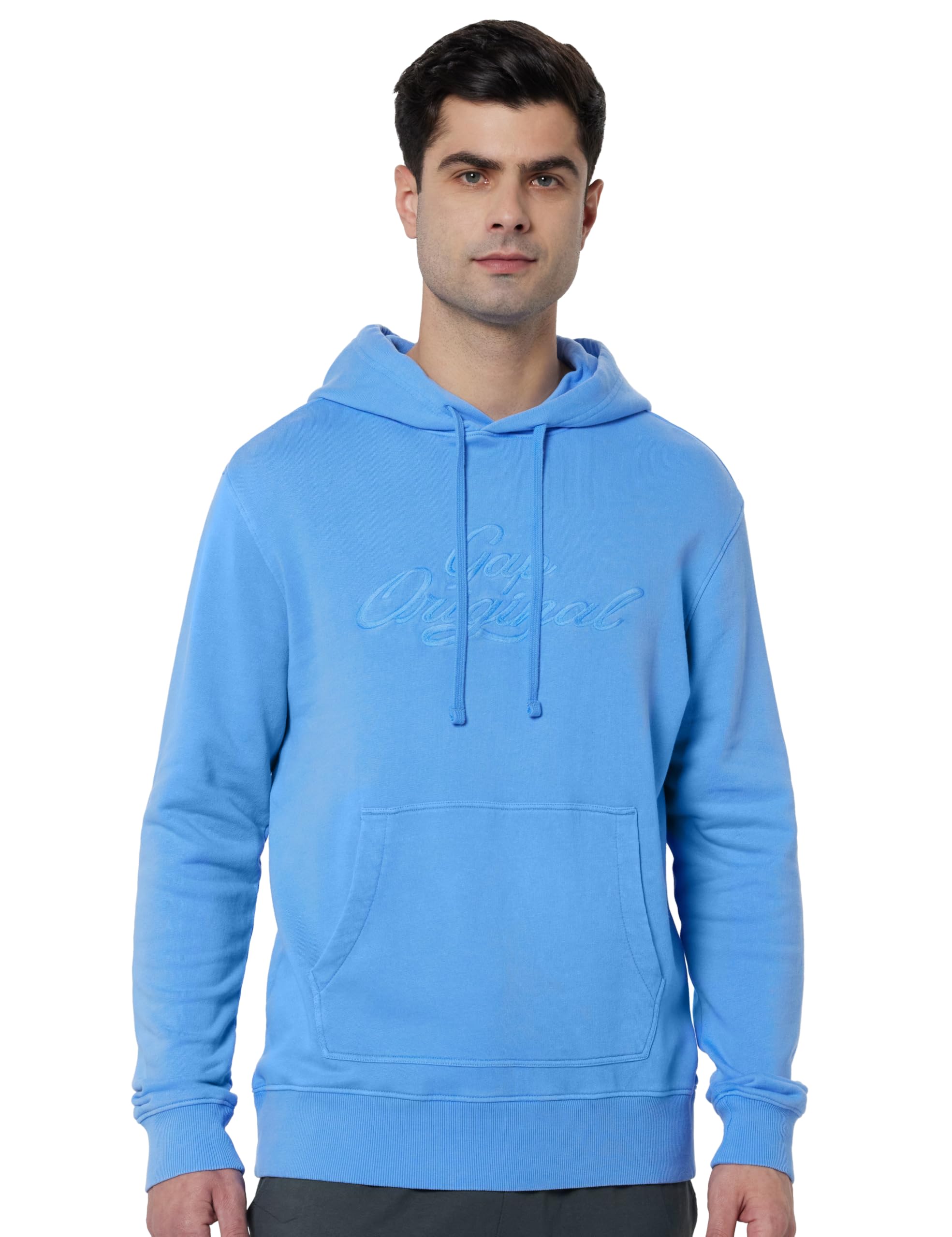 Men's Full Sleeve Hooded Neck Standard Fit Brushed Sweatshirt,Lt.Brown,XS-image-13