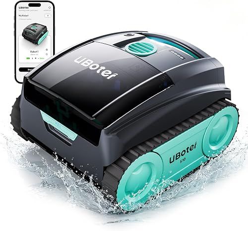 S10 UBoter Cordless Robotic Pool Cleaner with Smart Auto Shallow Parking | 5L Large Filter Basket,Floor-to-Waterline＆Step Cleaning,Smart Navigation,Powerful Suction for In-ground/Above-ground Pool.