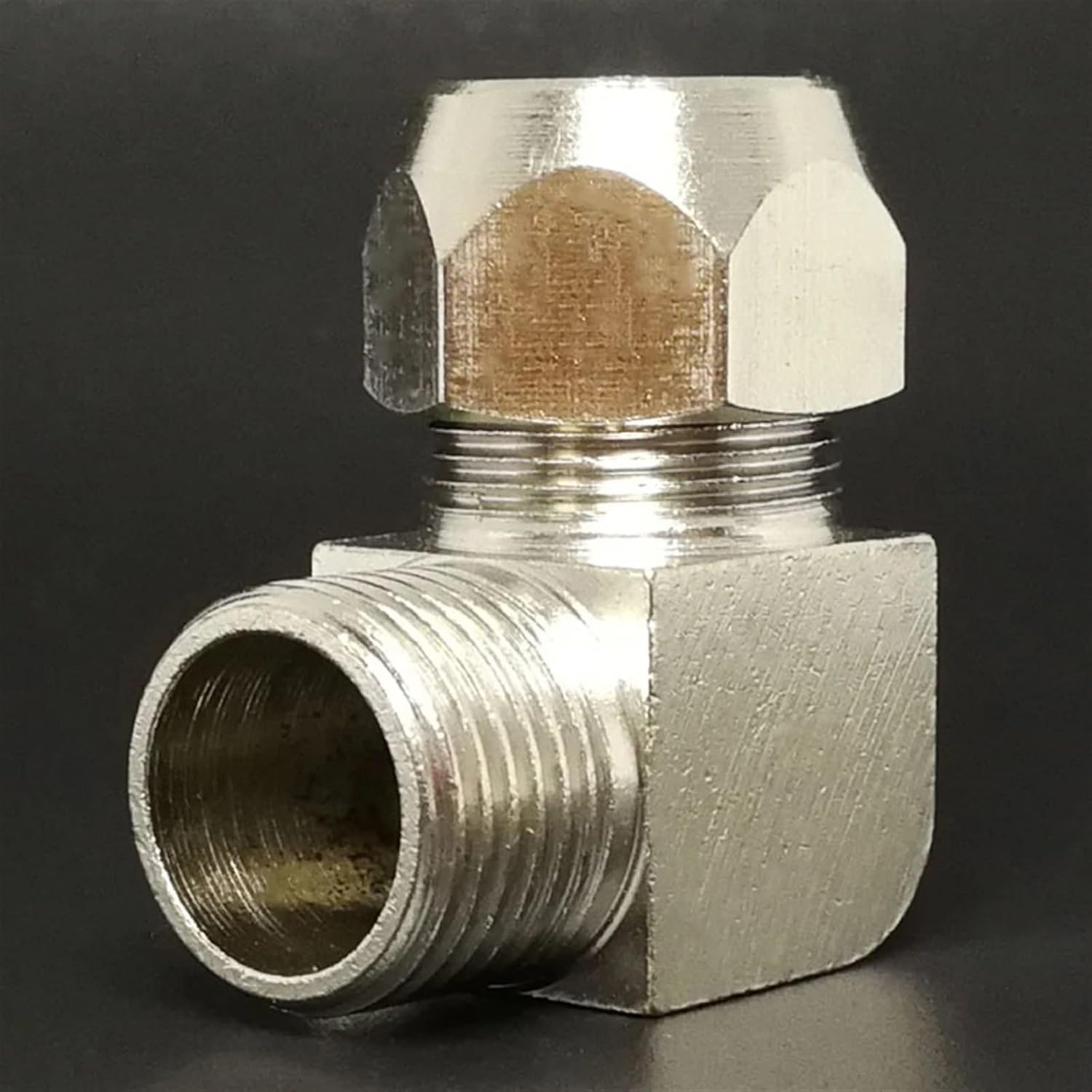 2pcs 3/8" 1/2" BSPP Male x Fit 4/6/8/10/12/14/16mm OD Tube Elbow Compression Union Coupler Nickel Plated Brass Water Gas(4mm,3/8")