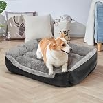DogBaby Dog Bed, Orthopedic Dog Beds for Medium Large Dogs, Washable Dog Bed Comfortable and Breathable Dog Bed Medium, Soft Cotton Large Dog Couch Pet Bed with Sides