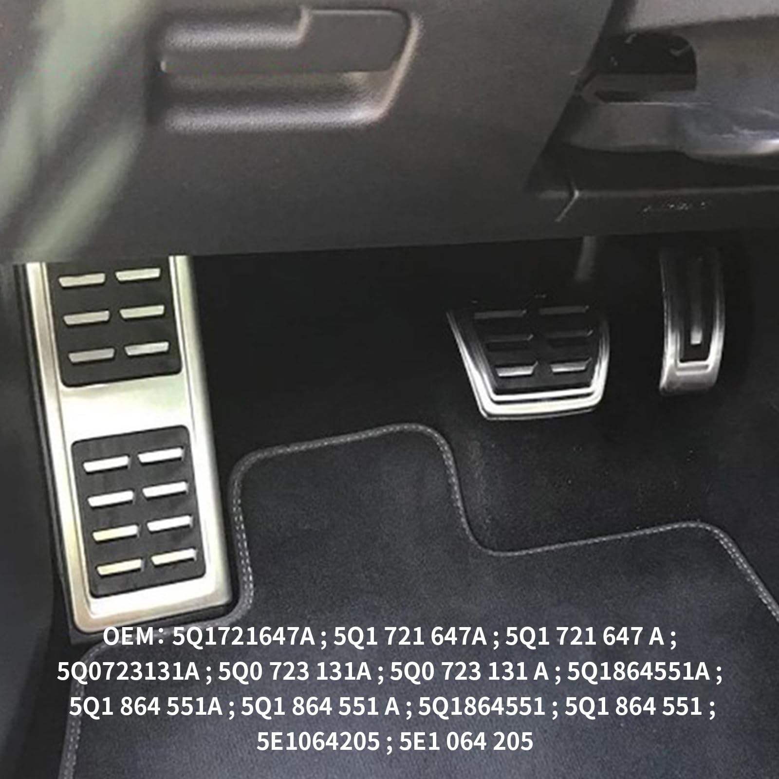 Repose-pieds - Couvre-pédales de frein - Accélérateur - Pour Octavia 5E Superb 3V Karoq Kodiaq Leon 5F Ateca Tarraco Formentor