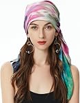 ZLYC Chemo Headwear Echarpe de tête Pre Tied Headwraps Casquette Turban légère pour femmes , tissu stretch léger, street fashion wrap chic, brunch de travail, fête de voyage sur la plage, casquette quotidienne polyvalente