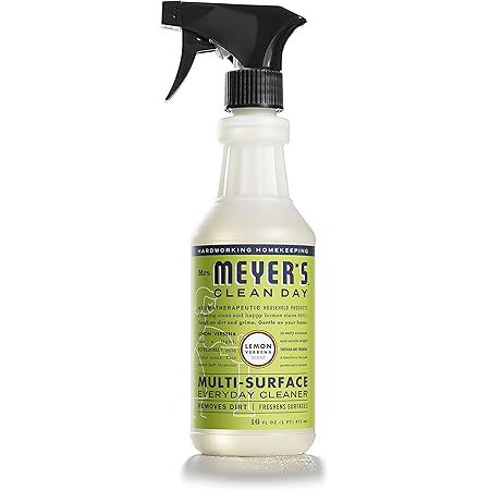 Mrs. Meyer's Clean Day Multi-Surface Cleaner Spray, Everyday Cleaning Solution for Countertops, Floors, Walls and More, Lemon Verbena, 16 fl oz Spray Bottle