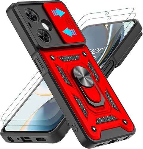 Miniatura 7 de YKHJKLEC Funda protectora para OnePlus Nord N30 5G con 2 protectores de pantalla HD, resistente a prueba de golpes con rotación de 360 con soporte