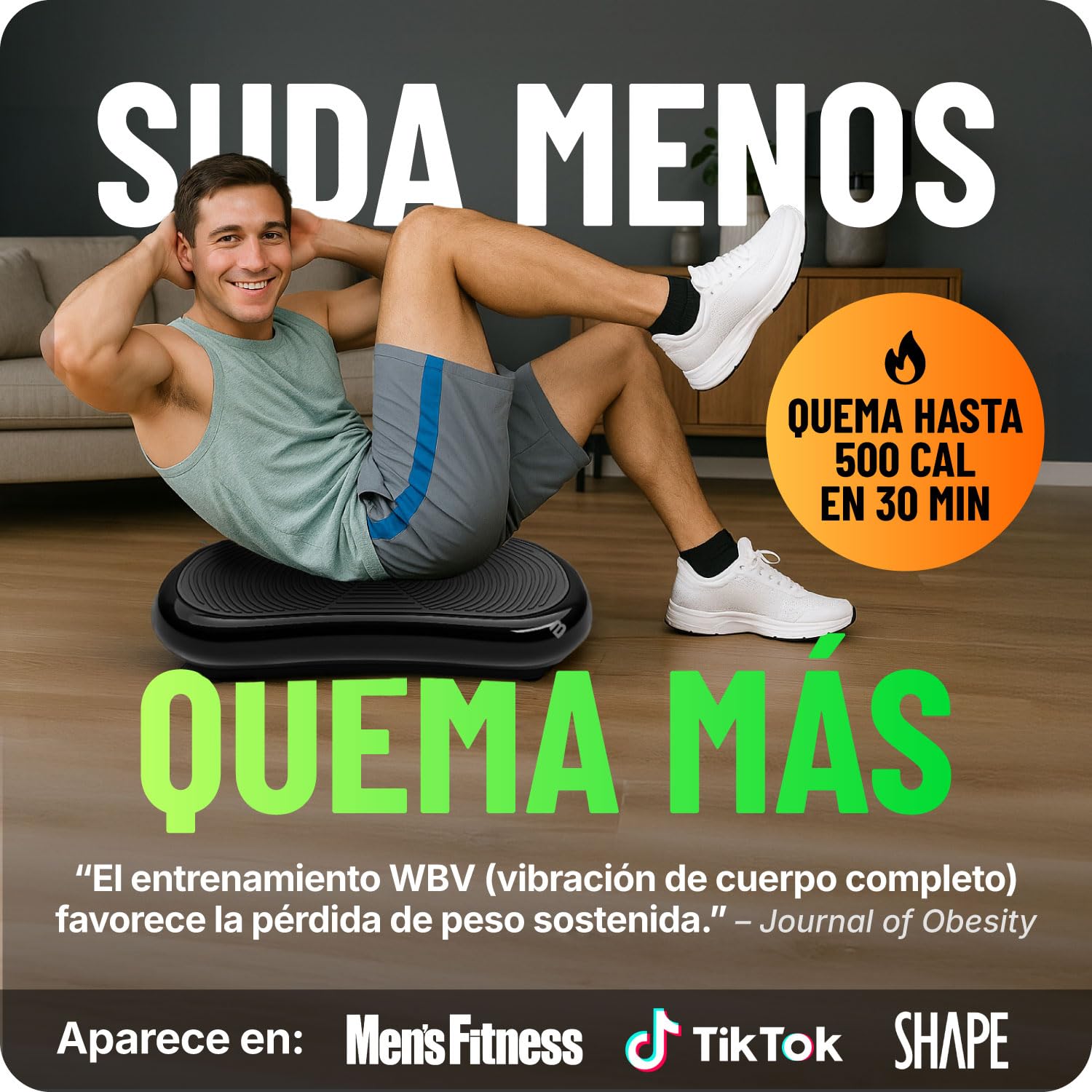 Plataforma Vibratoria Ultra de Bluefin Fitness Máquina de Ejercicios para en Casa