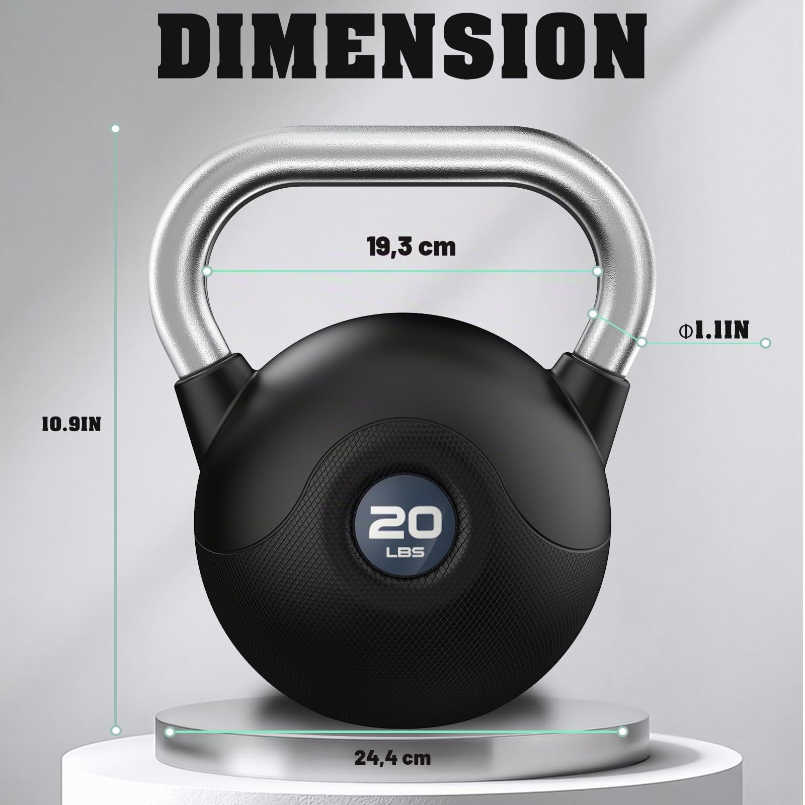 WINNOW kettlebells Haltères de musculation à poignées antidérapantes pour l'entraînement du corps entier, salle de sport à domicile