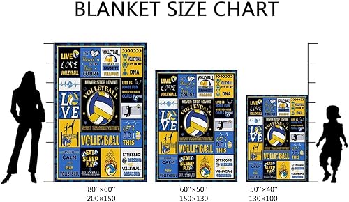 Miniatura 2 de OPZLPO Manta de voleibol, regalo para equipo, regalos únicos para amantes del voleibol, idea de regalo, manta de voleibol, 80 x 60 pulgadas