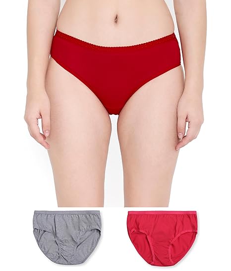 VIP Women's Cotton Hipsters Solid Briefs (Pack of 3) (FL_Intimate_OE_PO3_110_Assorted