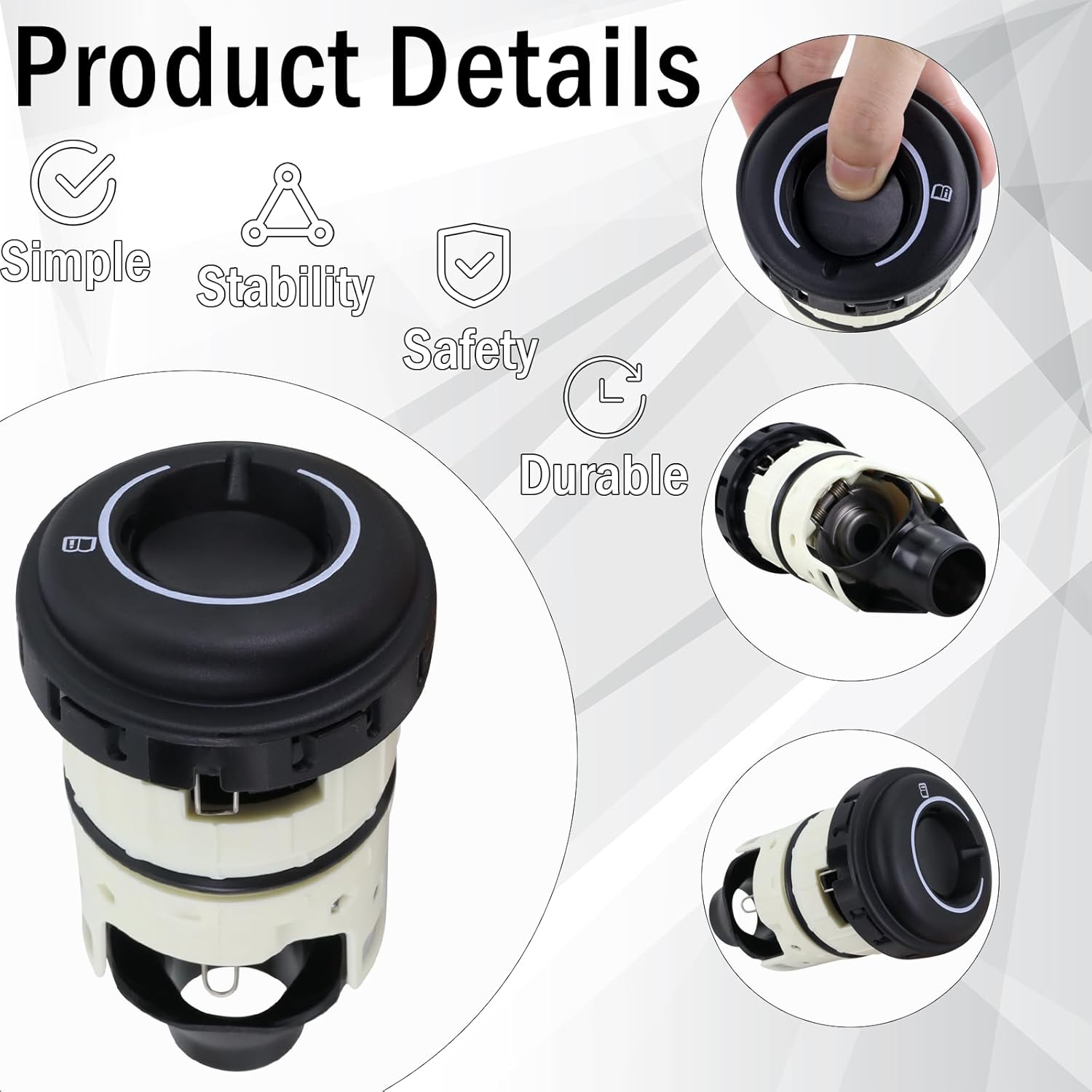 Capless Gas Cap Easy Fuel Filler Neck Vent Pipe Assembly End Fuel Tank Cap Without Cover Compatible With 2013-2025 Ford Escape 2013-2020 Ford Fusion