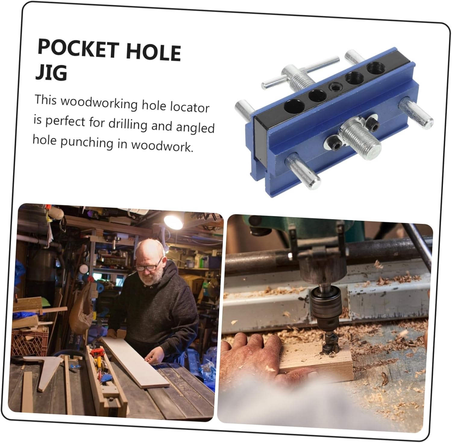 1set Pocket Hole Drill for Woodworking Lightweight and Portable Power Tool Accessory for Accurate Drilling and Angled Hole Punching