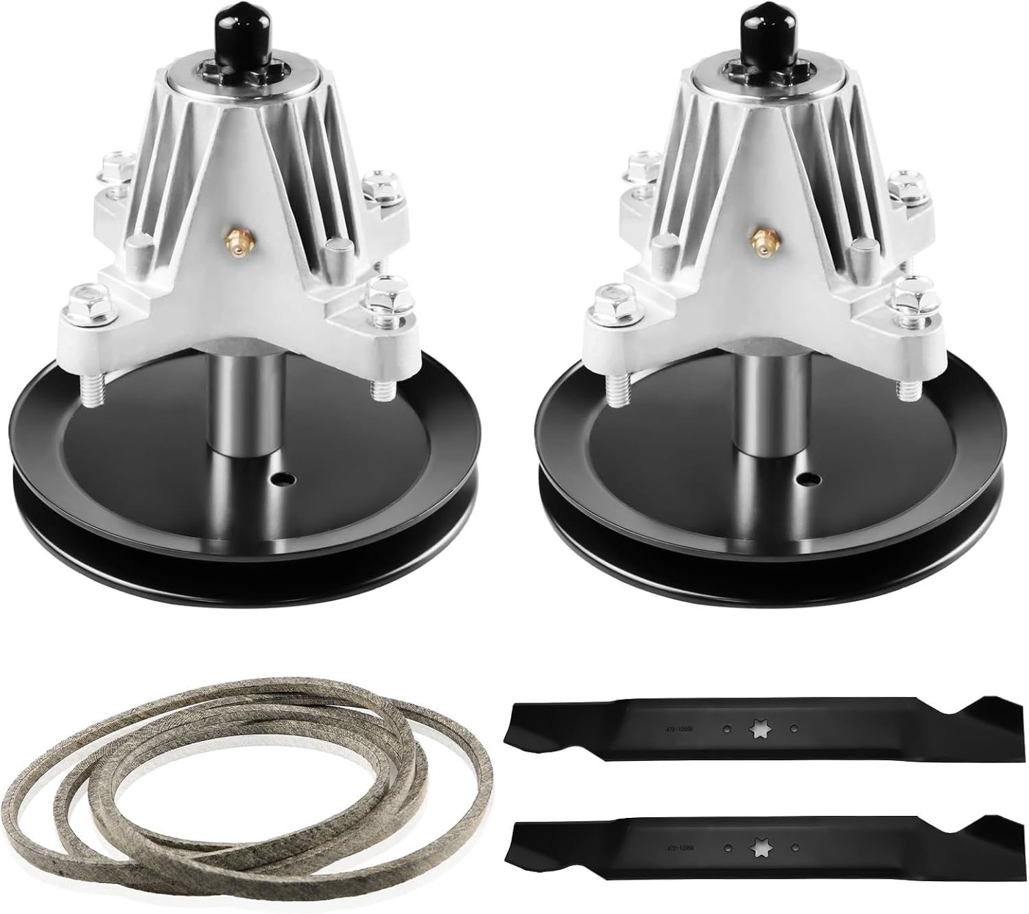 46 Inch Deck Rebuild Kit Replace for MTD/Craftsman/Troy Bilt T1600 T1900 LT4600 13AN785T055 13AL78KT066, with 2 Spindles 618-06989 918-06989, 2 Blades 742-04244 742-04290, 1 Belt 754-04219 954-04219