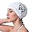 COPOZZ Adult Swim Caps, Silicone Waterproof Comfortable Swimming Cap for Women, Long and Short Hair(Butterfly-12yrs+)