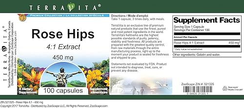 Miniatura 4 de Terravita Rose HIPS 41-450 mg (100 Cápsulas, ZIN 521325)