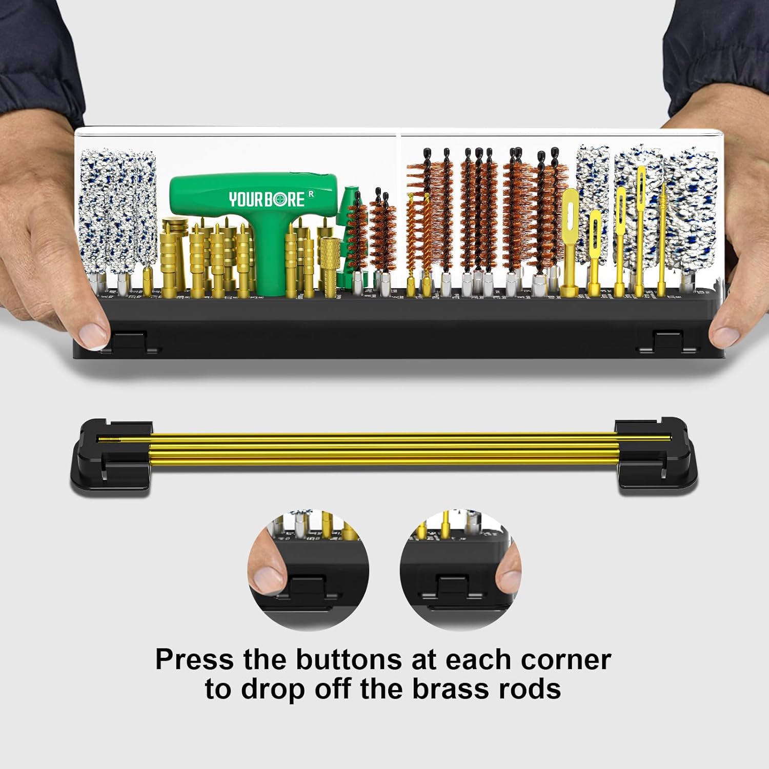 Universal Gun Cleaning Kit Compact Pack for Handgun Pistol Rifle Airgun Shotgun Cleaning Tools fits 4.5mm to 12Ga Including .22 5.56mm 9mm and The Most Popular calibers