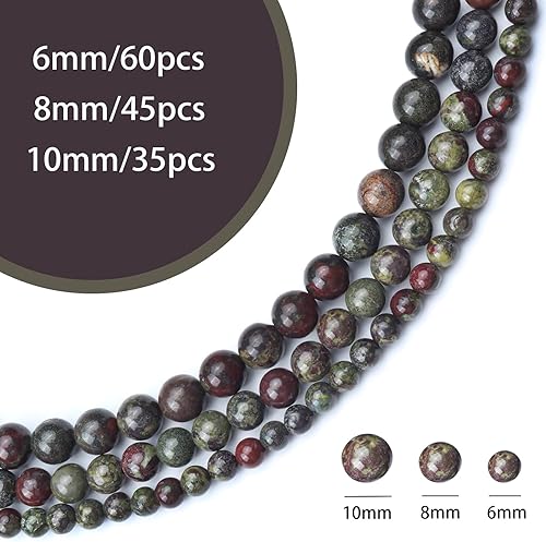 Miniatura 118 de 60 cuentas de piedras preciosas naturales de lapislázuli de 0.236 pulgadas (0.236 in) con cristal curativo energético, cuentas redondas sueltas