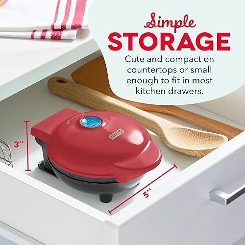 Vista 15 de Dash Mini Maker: La minimáquina para hacer wafles individuales, paninis, papas fritas y otros productos para llevar de desayuno, almuerzo o como