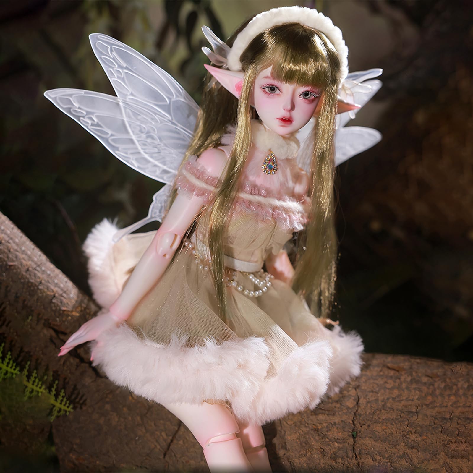 GNATAPIAY 1/4 BJD Doll,Handmade Makeup 1/4BJD Doll with Clothing
