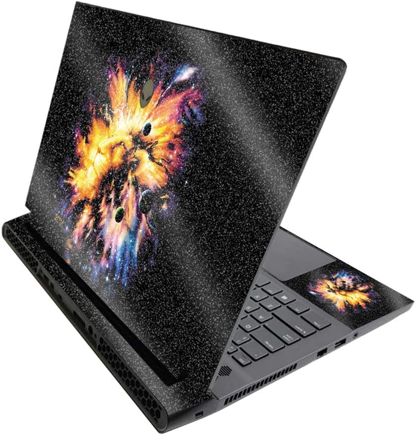 MightySkins Glossy Glitter Skin for Alienware M17 R3 (2020) & M17 R4 (2021) - Leo Galaxy | Durable High-Gloss Glitter Finish | Easy to Apply and Change Style | Made in The USA