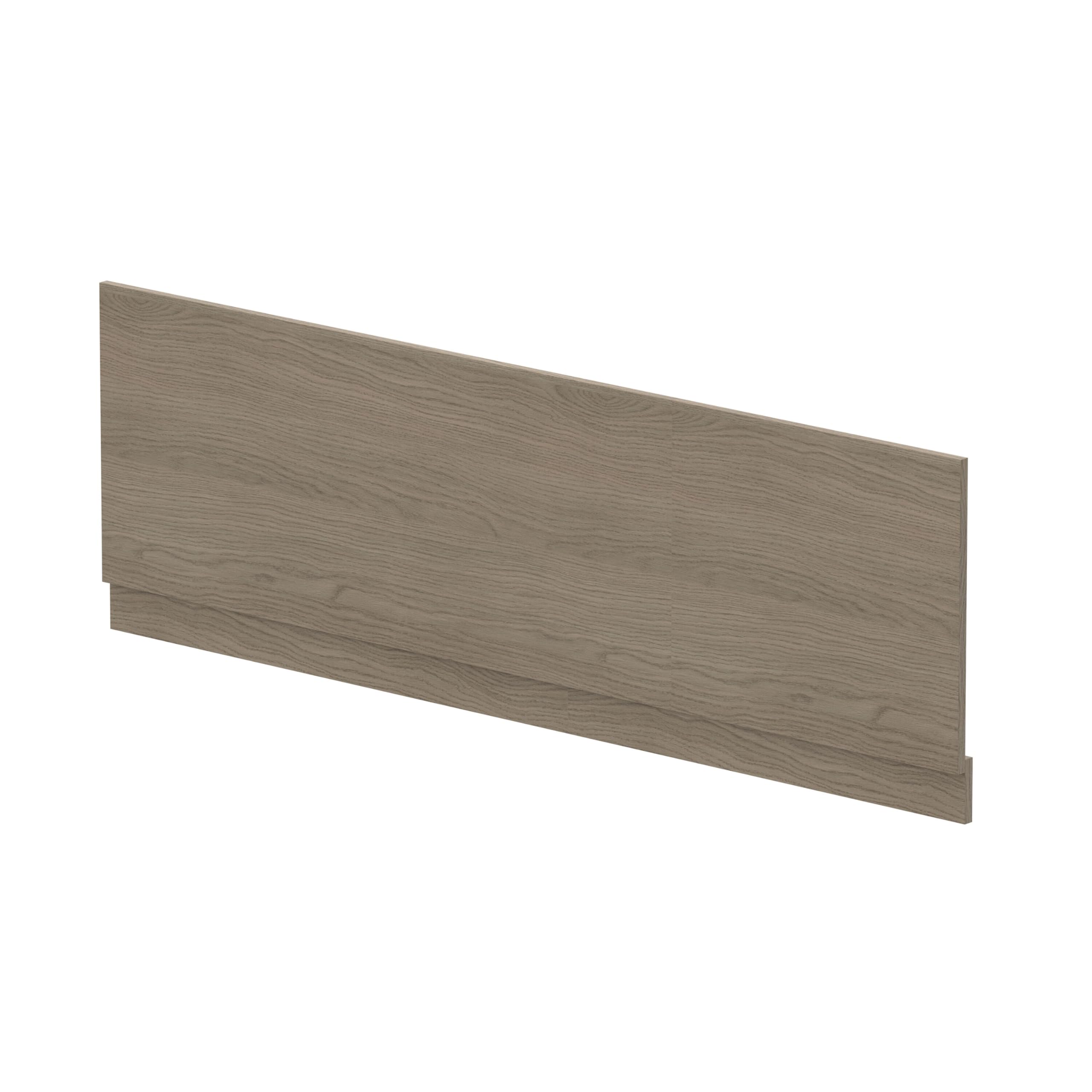 Balterley Solace Oak Wooden Front Bath Panel Covering With Plinth, 1700Mm Bath Panel, Straight Front Bathroom Panels For Bathtub, Water Resistant Side Panels For Bathroom Baths And Soaking Tubs (Grey Oak)