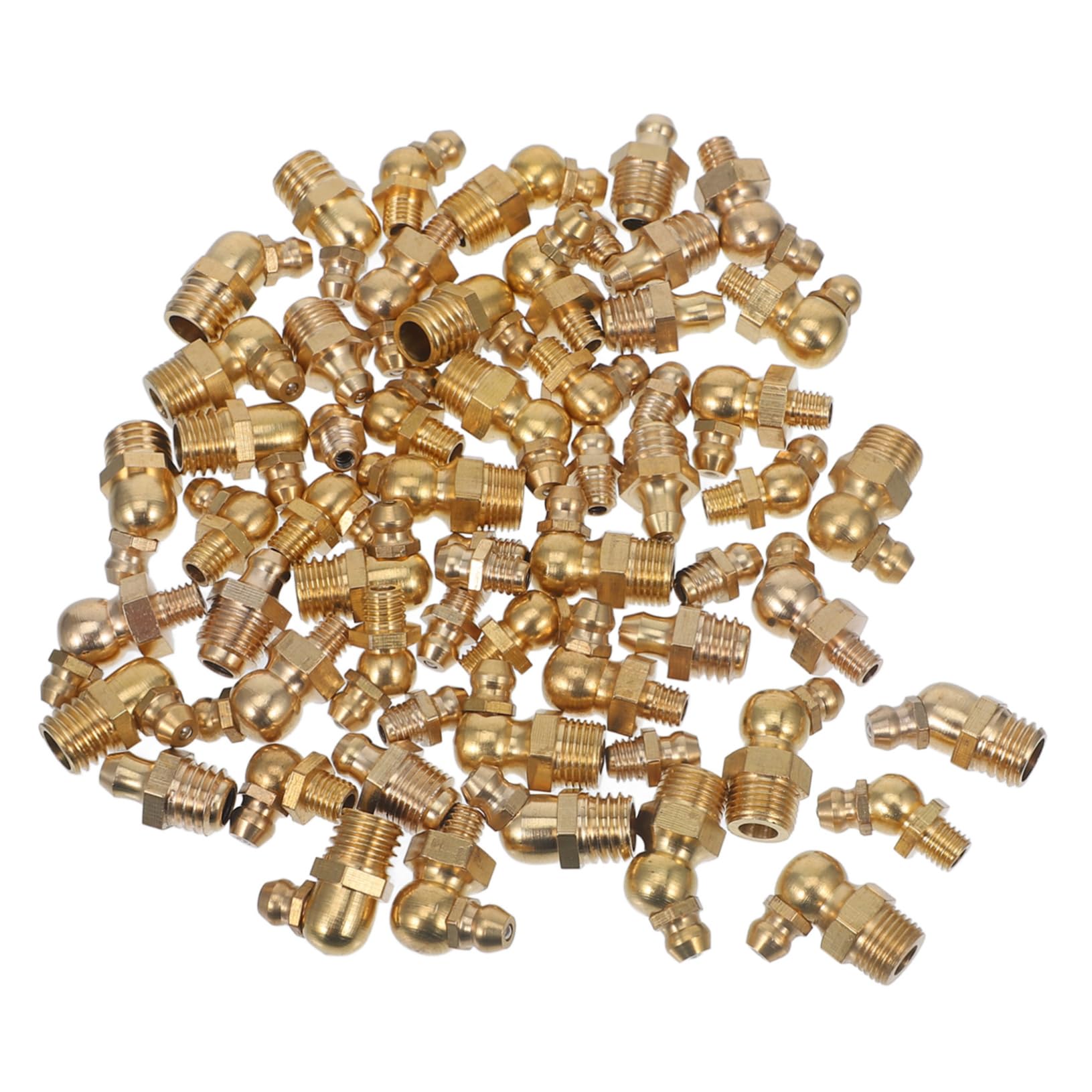 Alipis Grease Fitting Set 1/4-28 Sae-lt Full Assortment Kit Angled Straight Fittings Made of Brass for Automotive Industrial Use