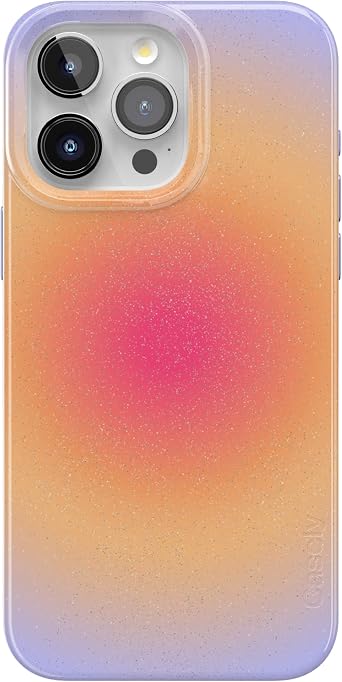 Casely iPhone 15 Pro Max Case | Sunset Halo | Rainbow Aura | Compatible with MagSafe | Classic Ultra Slim Design