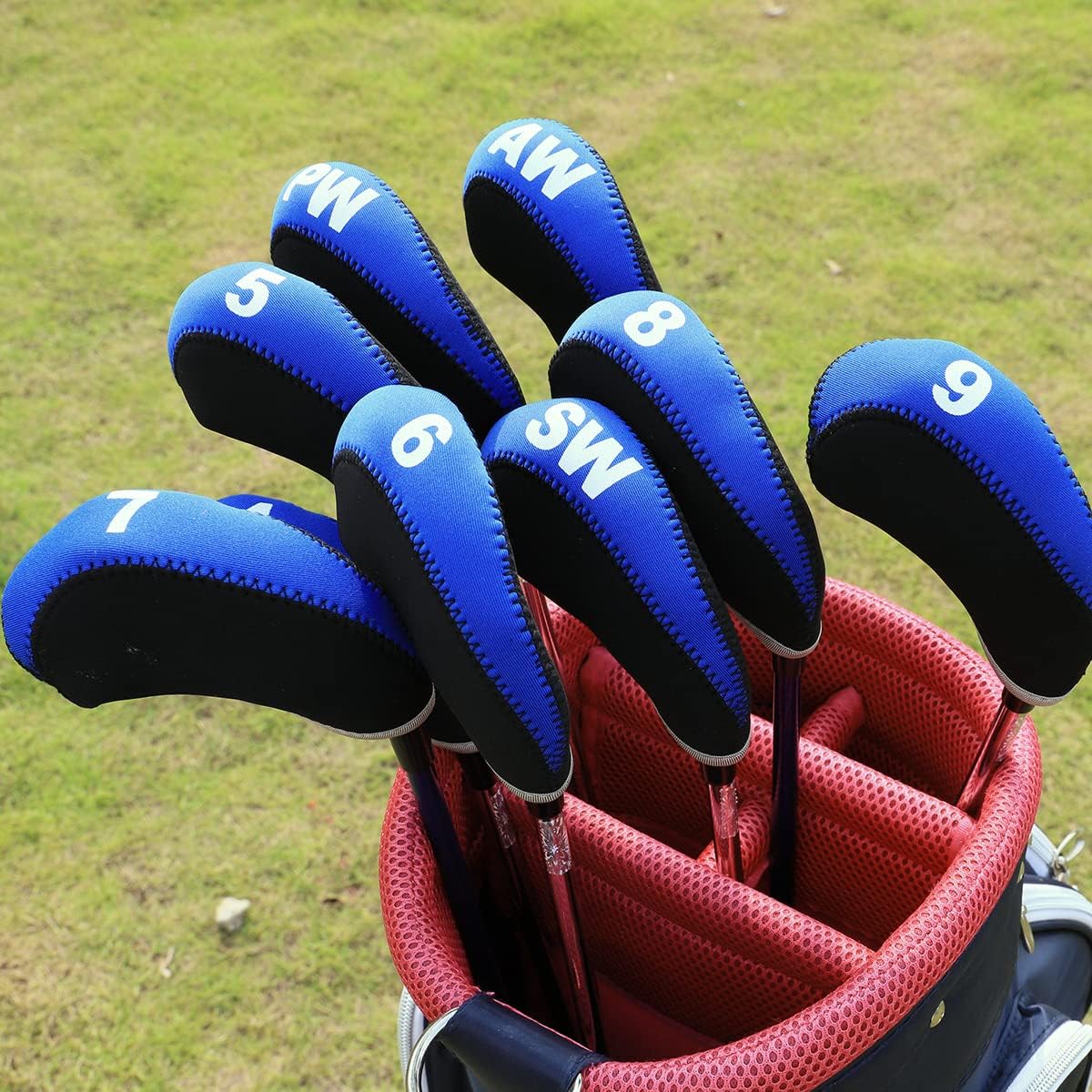Golf Iron Covers Neoprene Iron Headcovers for Golf Clubs 11pcs/10pcs | Golf Iron Cover Set Golf Iron Cover for Golf Clubs Golf Club Head Covers for Men Women Gift