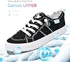 Obtaom Tenis de Moda Play para Mujer, Lona Blanca Lavada y Leopardo, Slip On 7