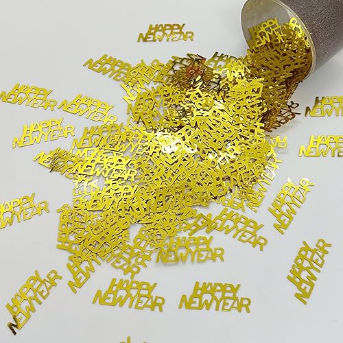 Confeti Word FELIZ AÑO NUEVO Oro - Paquete al por menor #7794 QS0