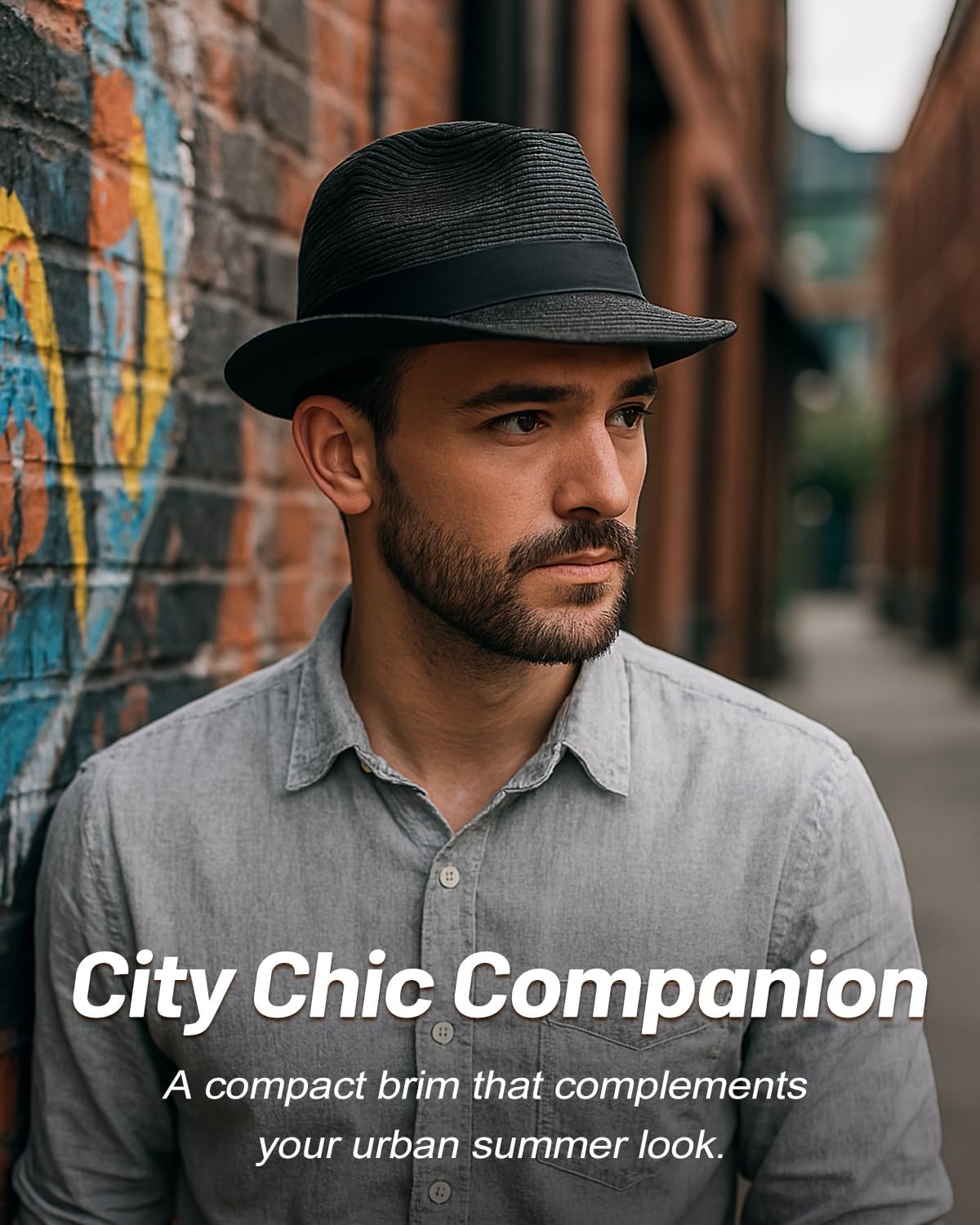 Zylioo XXL Oversize Straw Fedora Hats,Big and Tall Short Brim Cuban Hats,Roll Up Summer Trilby Hat,Narrow Brim Beach Hat - Image 7