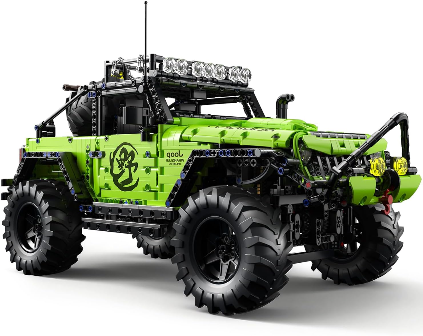 1:8 Wranger Off-Road Truck Building Block Set for Adults, 2357 PCS All Terrain Pickup Car Vehicle Model Toys Kit, Birthday Gifts Display for Boys Men Teens Challenging Enthusiasts Age 14+