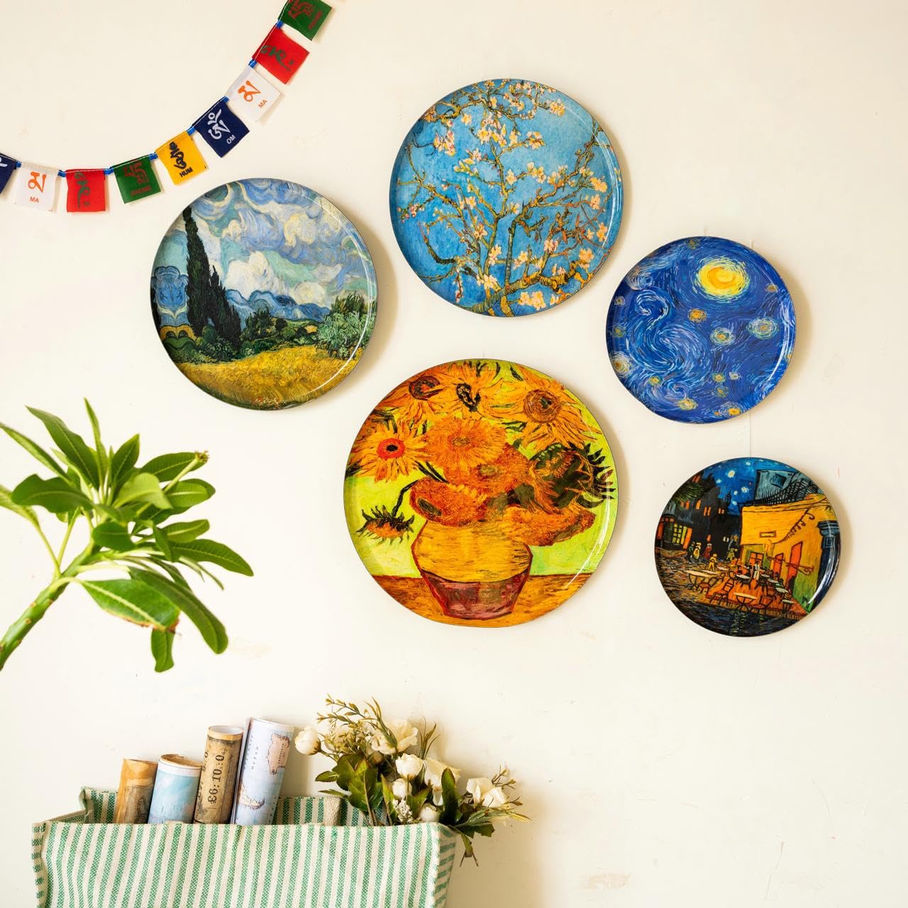 RITUALISTIC Van Gogh Wall Plates- Set of 5 |Home Decor | Painting | Divine | Intricate Designs