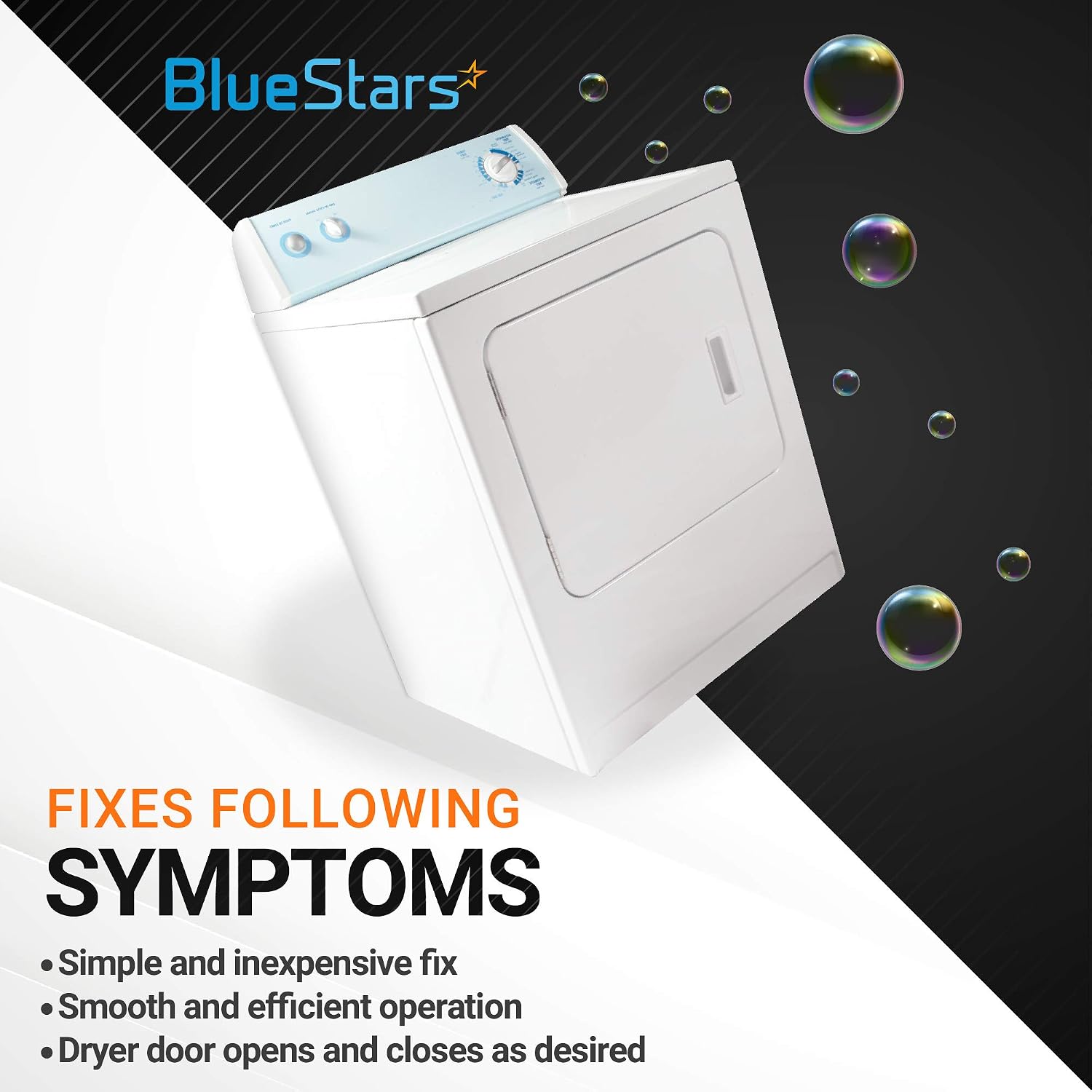 BlueStars [Unbreakable] W10861225 Dryer Door Handle Replacement Part Easy to Install - Exact Fit for Whirlpool & Kenmore Dryers - Replaces AP5999398 PS11731583 W10714516 W10861225VP - Pack of 2