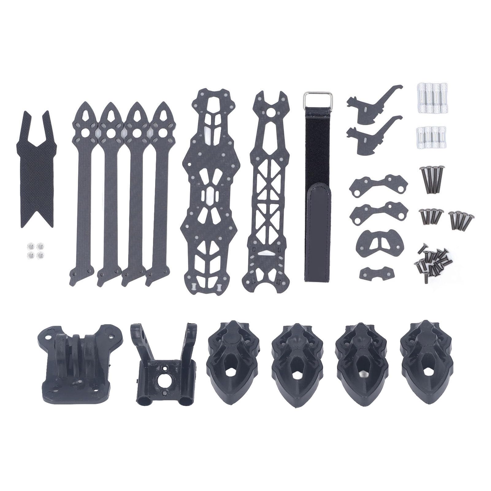 Telaio per Drone da Corsa RC da 7 Pollici 295 Mm, Kit Telaio per Drone da Corsa FPV in Fibra di Carbonio Compatibile con RF Kiss F3 F4 F7 (BLACK