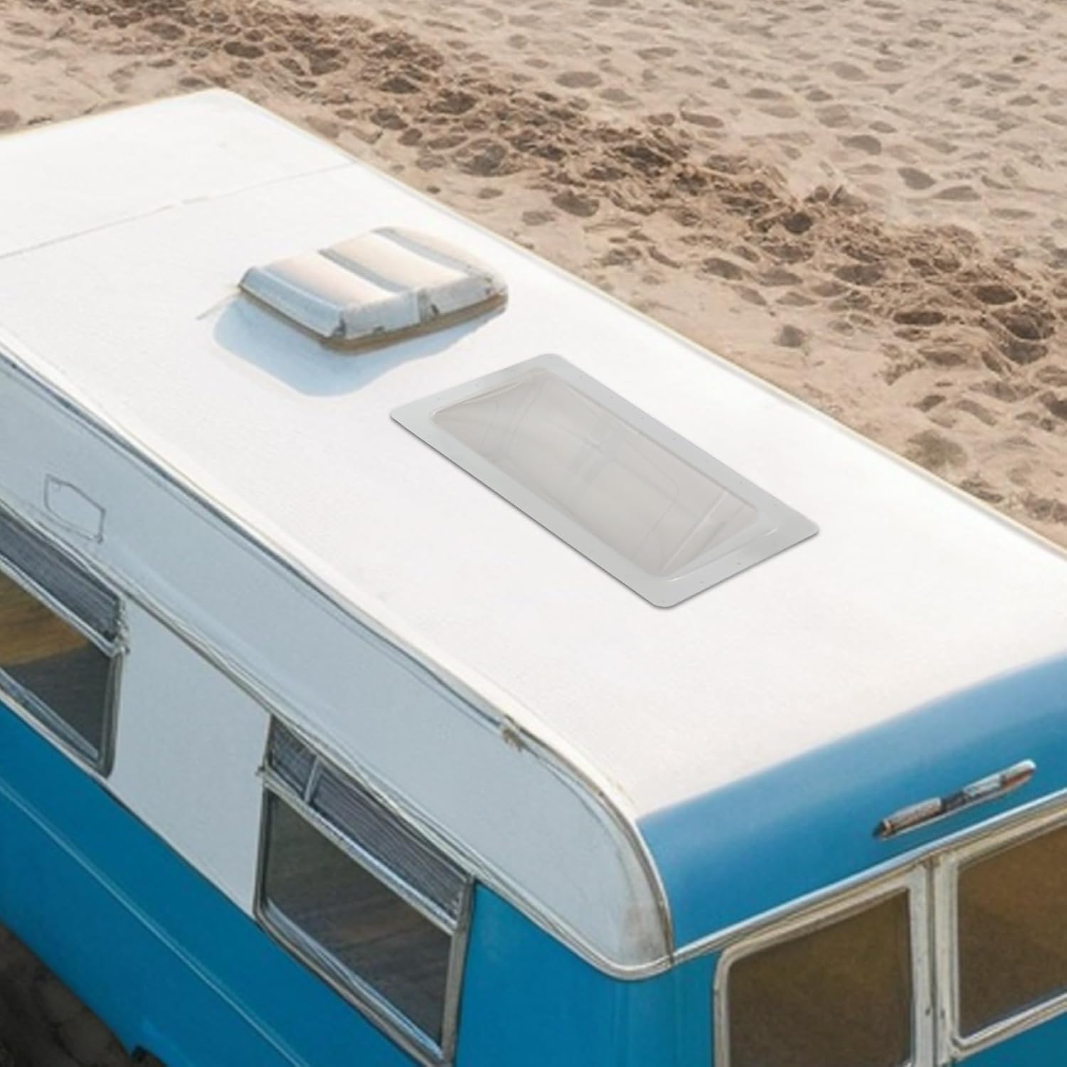 RV Skylight Replacement Cover,18" x 34" Polycarbonate Camper RV Skylight Outer Cover, RVs Skylights Outer Dome for RVs, Campers & Trailers (Smoky Color)