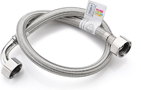 500mm 1/2" x 1/2" Elbow Flexi Pipe 2 Lengths | WRAS Approved