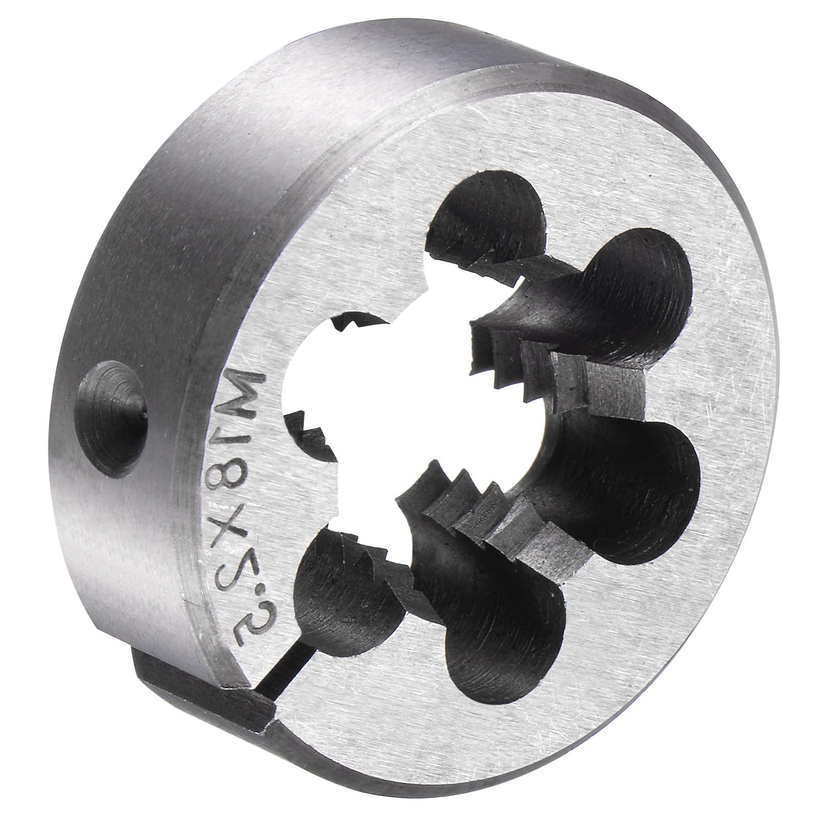 MACHSWON Tap and Die Set Metric M18x2.5,HSS (High Speed Steel) Titanium Plated Machine Straight Flute Thread Screw Tap,Alloy Steel Round Threading Die - Image 2