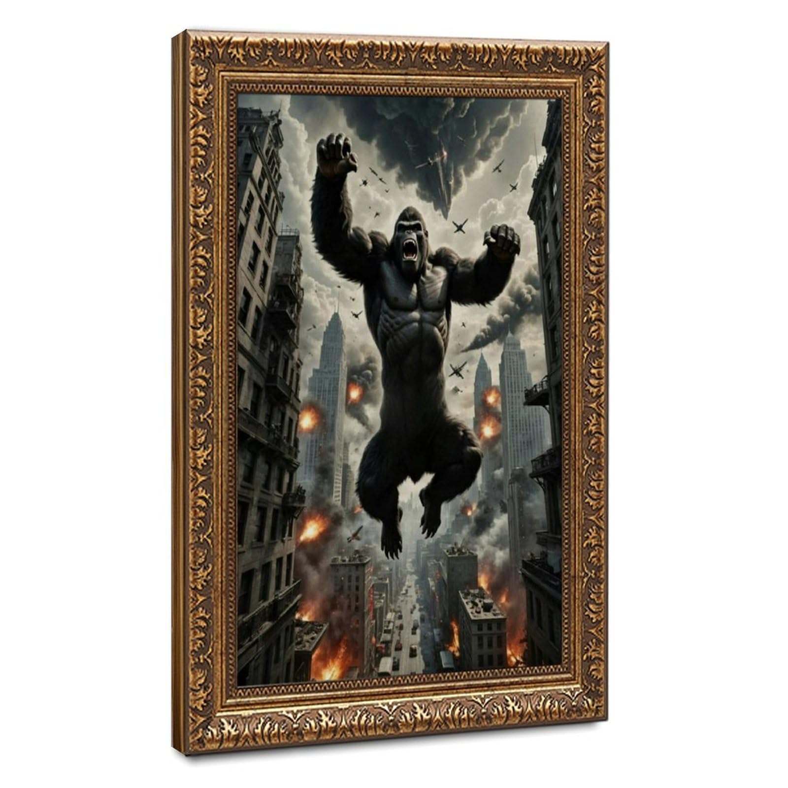 Bareronor Gorilla's Wrath Poster Canvas Poster Bedroom Decor Landscape Office Room Decor Gift 20" L X 30" W