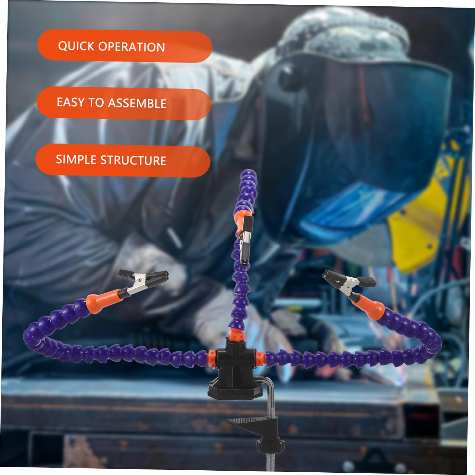 jojofuny 5sets Stazione Di Saldatura Multi Funzione Con Strumento Terza Mano Supporto Flessibile Per Riparazioni Elettroniche e Progetti Pinze Rotanti e Base Antiscivolo Per Saldatura e