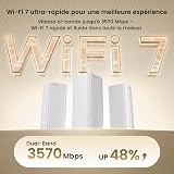 Tenda Nova ME3 Pro 7 WiFi Mesh System - BE3600 Dual Band (2.4GHz: 688Mbps, 5GHz: 2882Mbps), Coverage for 2-3 Bedroom Home - 3 Gigabit Ports per Unit, NFC, WPA3, 2-Pack - 3