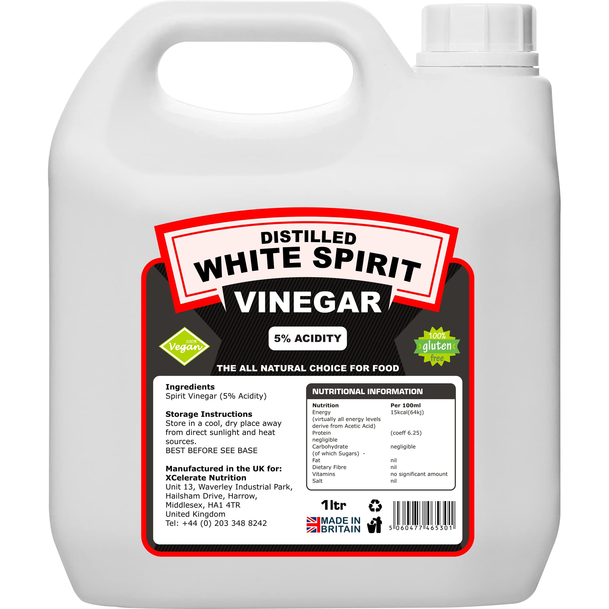 Buy XCelerate tion Distilled White Spirit Vinegar 1LTR 1000ml (5 ic