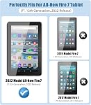 TiMOVO 2 Pack Screen Protector for 7" Fire 7/Kids Tablet (2022, 12th Gen) | Blue Light Filter, Anti-Glare, Eye Protection, PET Film, Light Blue