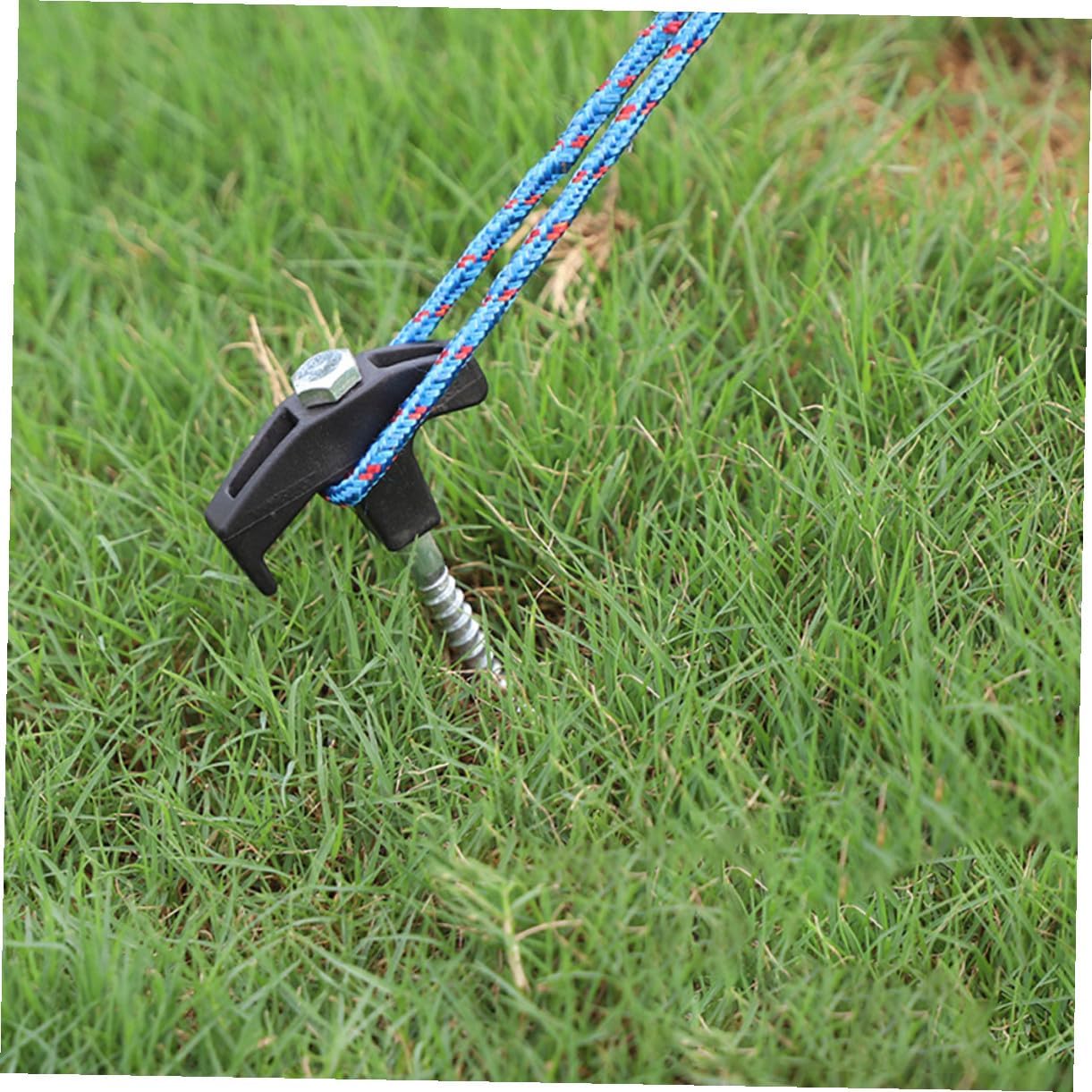 Kisangel Heavy Duty Steel Tent Stakes and Tarp Stakes Set 22 Pieces for Camping Outdoor Shelter Ground Anchors Windproof Fixing Accessories