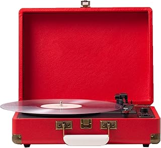 Turntable Record Player 3speeds With Built-in Stereo Speakers, Supports RCA Audio Output And AUX Audio Input,record Player With Speakers,Suitcase Design