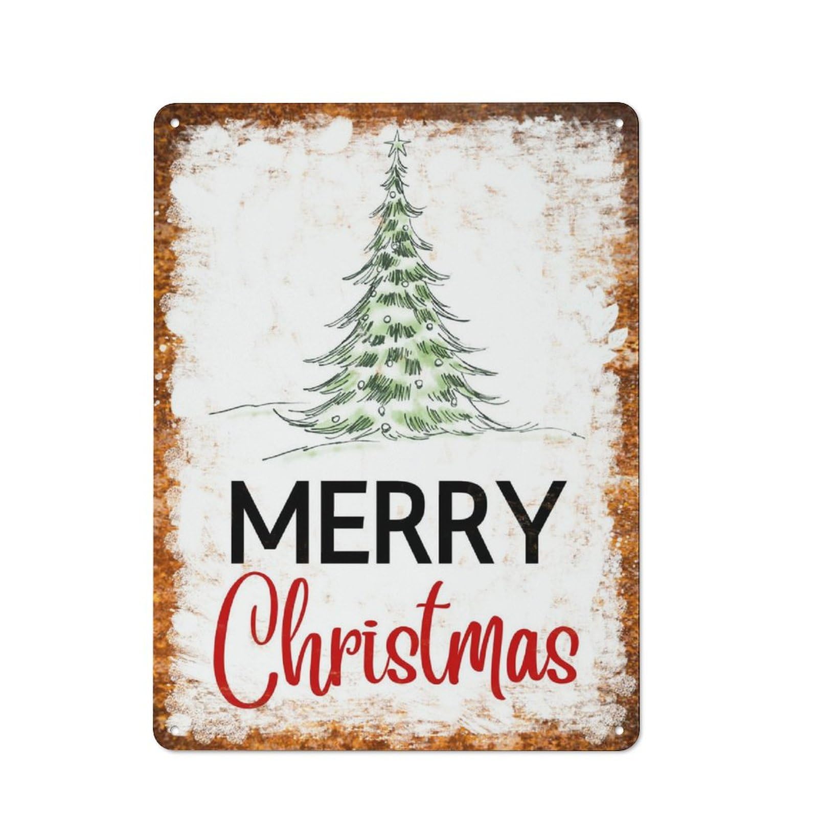 peiyeety Metal Tin Sign Christmas Tree Quote Minimalist Pattern Vintage Rustic Wall Art Kitchen Bathroom Bedroom Living Room Cafe Farmhouse Office Garage Home Bar Laundry Room Porch Patio 6x8 Inch